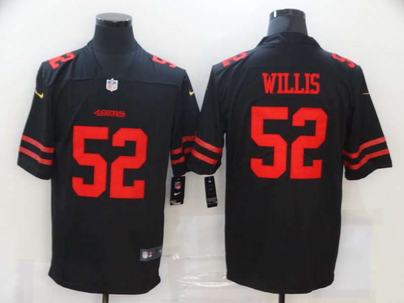 Men's San Francisco 49ers Patrick Willis #52 Black Jersey